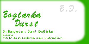 boglarka durst business card